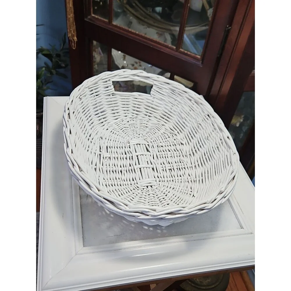 White Wicker Basket 12